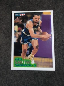 Tarjeta de baloncesto Fleer #330 1993-94 Chris Smith Minnesota Timberwolves - Imagen 1 de 2