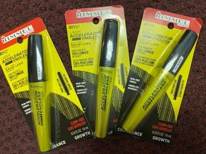 3 x Rimmel Lash Accelerator Mascara #001 BLACK~Brand New. Sealed - Picture 1 of 2