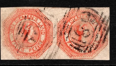 TASMANIA 1853 sg7 4d Par cv £950 - BONITO Foto 1 de 2
