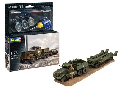 KIT MODELLINO CAMION REVELL MODEL SET M19 TANK TRANSPORTER SCALA 1:76 - Immagine 1 di 4