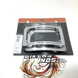 NEW Genuine Harley 2010 Up Touring Chrome Curved License Plate Frame 67900008 - Picture 1 of 4