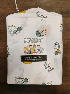 Peanuts Snoopy spielt Tennis - Berkshire King 4-teiliges Lakenset 2025 - Bild 1 von 4