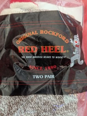 Original Rockford Rojo Tacón Calcetines 6851-2 2 Pares Talla Grande 10-11 Calcetín Mono Kit Foto 1 de 4