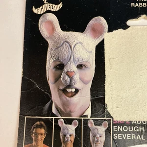 Vintage 1984 Imagineering Inc Halloween Rabbit Head Mask Ears Nose Latex Cosplay - Picture 1 of 16