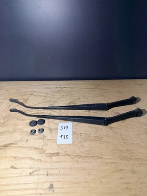 95-98 Nissan 240sx S14 OEM Front Windshield Wiper Arms PAIR L/R W/ HARDWARE - Image 1 of 4