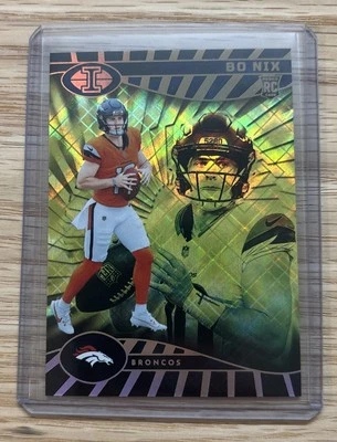 2024 Panini Illusions Bo Nix Yellow Dimond  Rookie #22 RARE 🤑 Denver Broncos 📈 - Image 1 of 2