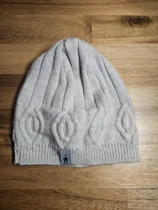 Smartwool 100% Merino Wool Cable Knit Beanie One Size Cream - Picture 1 of 8