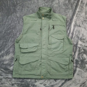Tru-Spec Tactical Vest XL Green Multi Pocket Zip Hunting Fishing Outdoor Utility - Picture 1 of 16