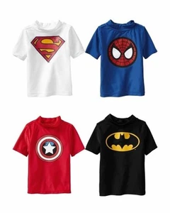 NWT Old Navy MARVEL Superheroes Rashguard Swim Tops Batman Superman Captain NEW  - Picture 1 of 5
