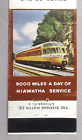 MILWAUKEE ROAD ROUTE OF THE HIAWATHA railroad Matchbook cover w/striker