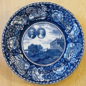 Antique 10” R&M STAFFORDSHIRE England MT VERNON George Martha Washington PLATE - Picture 1 of 5