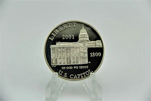 Modern Commemoratives 2001 P CAPITOL VISITOR CENTER S$1 PF. RARE 143,793 MINTED - Bild 1 von 2