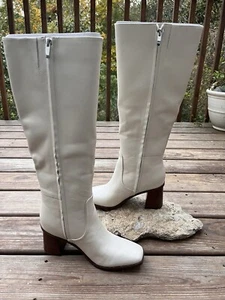 Nine West Dortha Dress Boots Medium Width Size 7.5 Beige - Picture 1 of 5