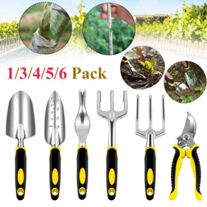 Small Garden Tools Set Hand Rake Soil Cultivator Weed Tool Gardening Secateurs - Bild 1 von 26