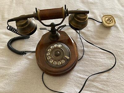 TELEFONO ROTELLA SITEL VINTAGE ANTICO IN LEGNO OLD PHONE WOOD Epoca RETRO ROTARY • 36.99€