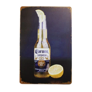 3XTin Sign BEER CORONA CERVEZA Sprint Drink Bar Whisky Rustic Look - Picture 1 of 3