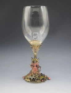 KIRKS FOLLY FAIRIES GODMOTHER GOBLET 8" MARKED VERY RARE - Picture 1 of 10