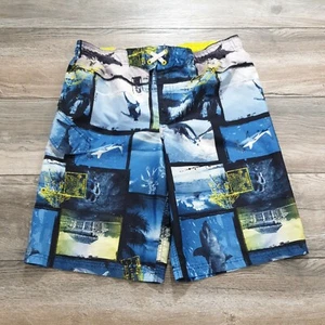Joe Boxer Swim Trunks Board Shorts Boy Men XL 14/16 Shark Surf 32" Waist Beach - Picture 1 of 7