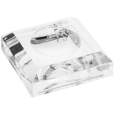 Plymor Clear Acrylic Square Base W/ Indented Circle, 1.25 W X 1.25 D X 0.375 H • 2.42$
