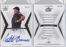 2012 Leaf Ultimate Draft Gold /10 Mitch Brown #BA-MB1 Auto