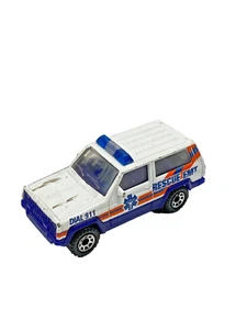 Matchbox Rescue EMT Jeep Cherokee Diecast Toy Car 1986 Vintage - Picture 1 of 6