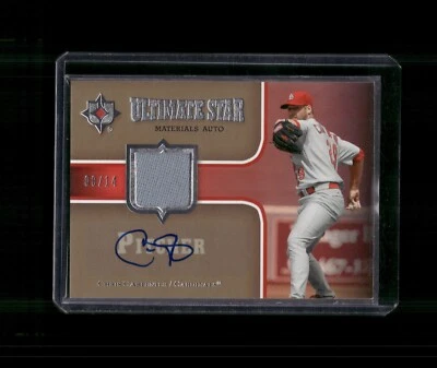 2007 UD Ultimate Collection Chris Carpenter Gold Ultimate Star Relic Auto /14 - Image 1 of 2