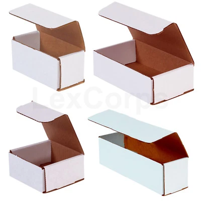 White Corrugated Mailers MANY SIZES 50 100 200 Shipping Boxes - Image 1 of 4