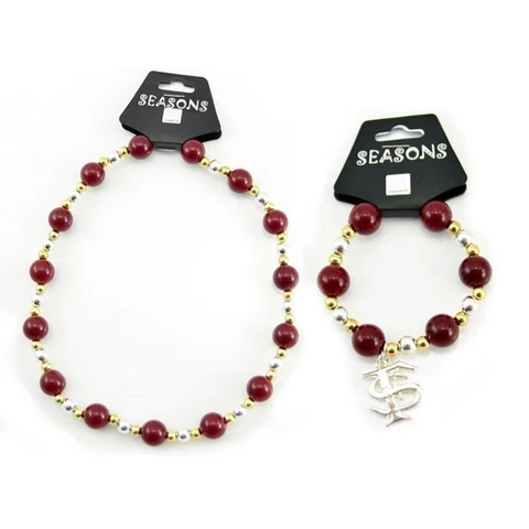 Team Colors Bead Jewelry - Garnet & Gold - Florida State Seminoles - Last One Cover
