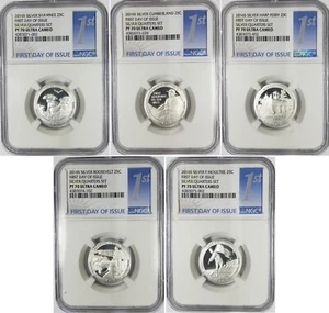 2016-S Silver National Park 5 Quarter Set NGC PF70 Ultra Cameo ~ First Day! #7 - Picture 1 of 11