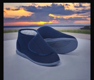 Zapatillas CosyFeet, Elise, Azul, Mujer’s 9, o Hombre’s Talla 7, Suela de Goma, - Imagen 1 de 11