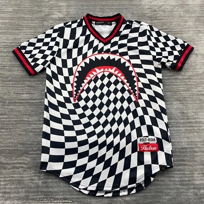 Camisa Hudson Outerwear Talla S Para Hombre 2017-2018 Cuadros Boca de Tiburón Dientes Foto 1 de 4