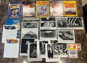CLYDE BEATTY COLE BROS Circus Lot - Programs, Press Photos, Tickets & More - Picture 1 of 10