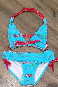 Seafolly Kids Girls Bon Voyage Halter Bikini Reversible Age 6 - Picture 1 of 3