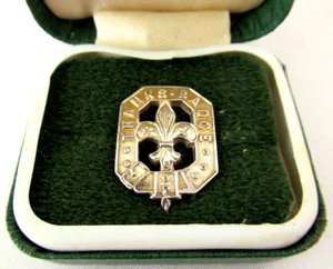 Solid Silver - SCOUT BUTTONHOLE BADGE - Hallmarked:-Birmingham 1956 - Picture 1 of 8