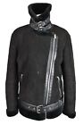 TOPSHOP Black Faux Leather Jacket size Uk 8 Womens Full Zip Outerwear Outdoors
