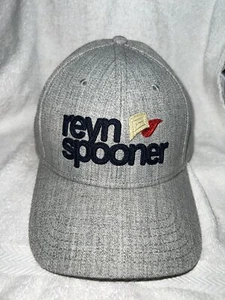 Reyn Spooner Hat Cap Gray Raised Embroidery Adjustable One Size Fits Most Vtg - Picture 1 of 9