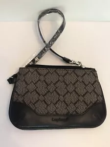 Longaberger Homestead Wallet Clutch 1/2 LEATHER 1/2 MATERIAL NEW Without Tags. - Picture 1 of 4