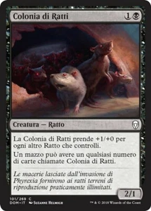 MTG Magic DOM Dominaria - 1x ITA NM 101 C Colonia di Ratti - Picture 1 of 1