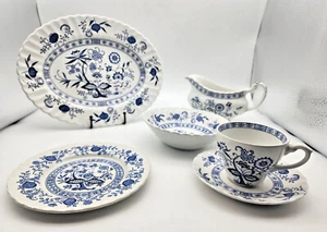 Artículos de cena y servicio Enoch Wedgwood (Tunstall) azul blanco Heritage cebolla azul - Imagen 1 de 38
