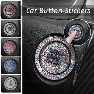 Pulsante Interruttore Avviamento Auto Adesivo Auto Interno Bling Diamante Adesivo Accessori - Foto 1 di 16