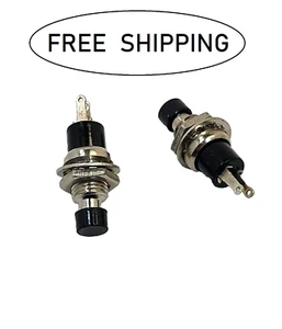 2x Interruptor de botón negro apagado - (encendido) momentáneo encendido SPST-NO, 1A 125V R18-29A-3 - Imagen 1 de 2
