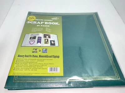 Álbum de recortes Pioneer Deluxe verde memoria 25 hojas estilo SB-700 Foto 1 de 4