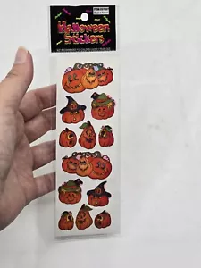 Halloween Aufkleber (Vintage) Kürbisse 1 Blatt NEU glänzend - Bild 1 von 3