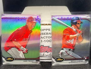 2012 Topps Finest Refractor Set 1-100 Harper RC Trout Darvish Jeter Pujols - Bild 1 von 1