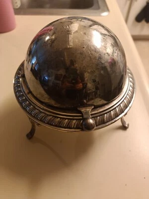 Plato Cavier chapado en plata vintage hermoso para cualquier decoración Foto 1 de 4