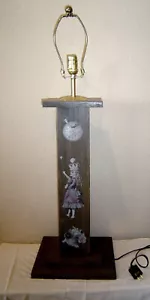 Handcrafted Wooden Alice in Wonderland Table Top Lamp Electric - Picture 1 of 20