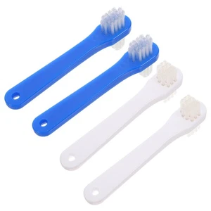 Cepillos de dientes de limpieza bucal para adultos 4 piezas para dentaduras parciales e higiene - Imagen 1 de 12