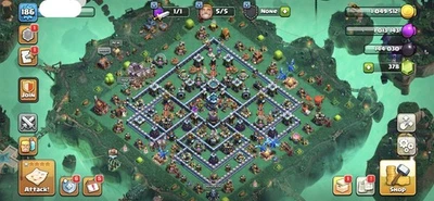 TH 13 186 lvl GOOD DEF | 66-75-45-50-16 Heroes | CHEAP - Image 1 of 4