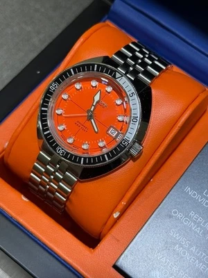 Bulova 98C131 Oceanographer Devil Diver Orange Dial Automatic Men's Watch - Image 1 of 4