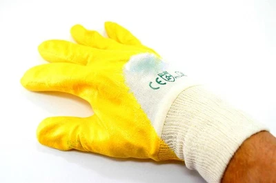 Nitrilhandschuhe Arbeitshandschuhe Montagehandschuhe Gelb Nitril Gr. 7 - 11 - Bild 1 von 3